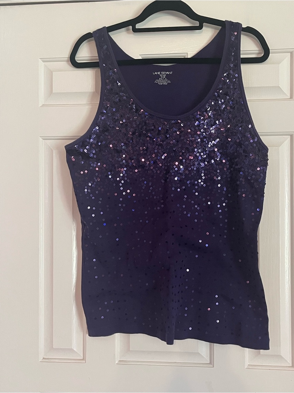 Lane Bryant Deep Purple Sequin Scoop Tank